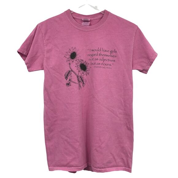 Elizabeth Cady Stanton Feminist T-Shirt S Cotton Crew Neck Short Sleeves Womens - Picture 1 of 6